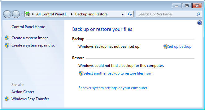 Backup your files